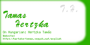 tamas hertzka business card